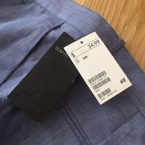H&M Blue Linen dress pants